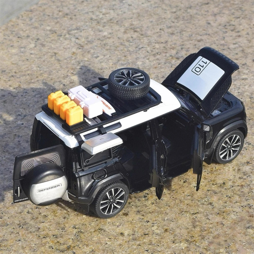 [TOY] 1:24 Land Rover 2019 Defender 110 Black Model Car Die-Cast