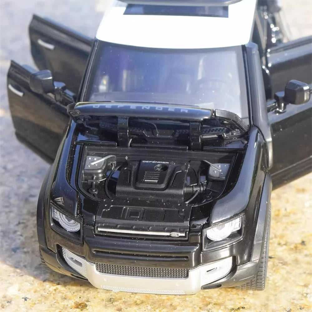 [TOY] 1:24 Land Rover 2019 Defender 110 Black Model Car Die-Cast