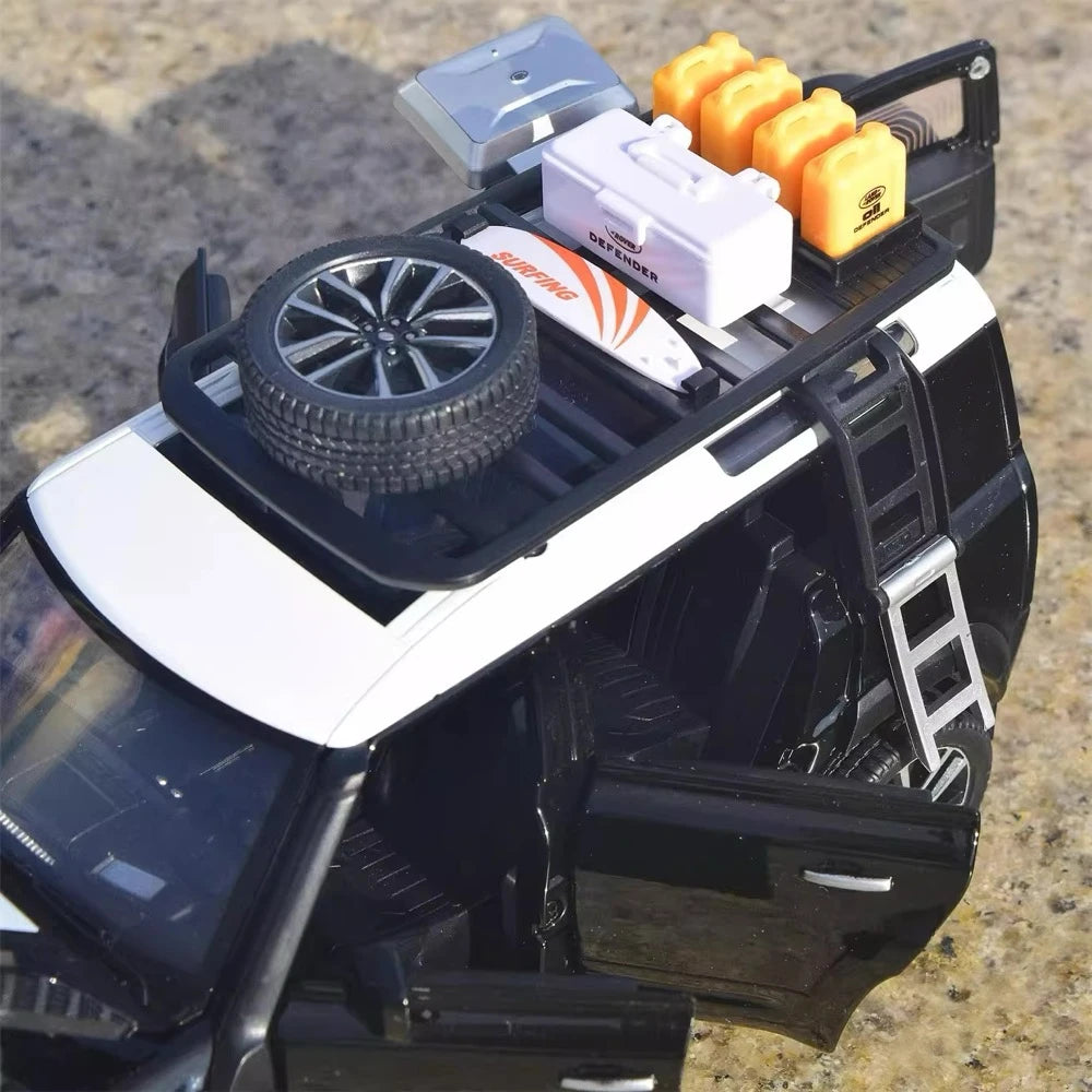 [TOY] 1:24 Land Rover 2019 Defender 110 Black Model Car Die-Cast