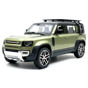 Land Rover 2020 Defender 110 grön 1:24 – modellbil i gjuten metall för display