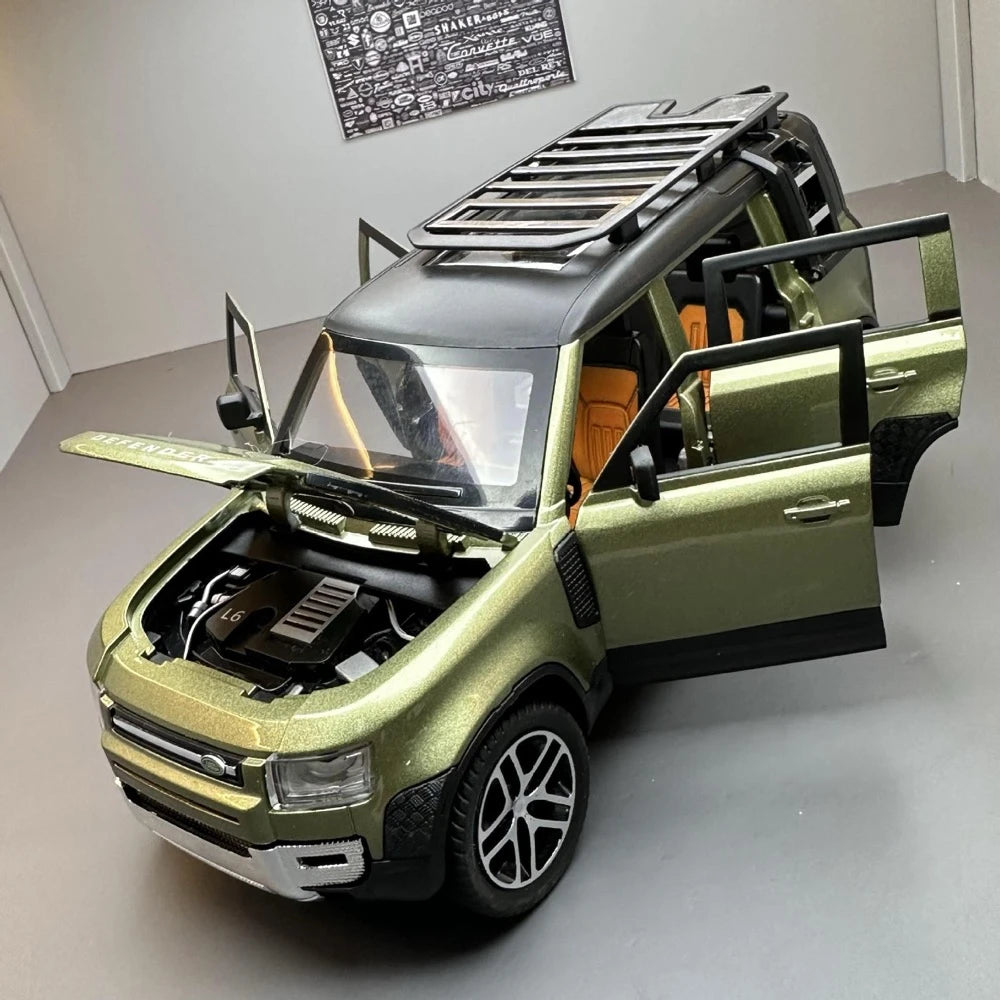 [TOY] 1:24 Land Rover 2020 Defender 110 Green Model Car Die-Cast