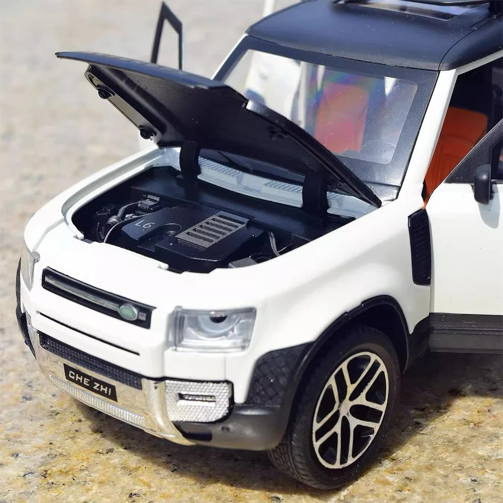 [TOY] 1:24 Land Rover 2020 Defender 110 bianco modellino di auto Die-Cast