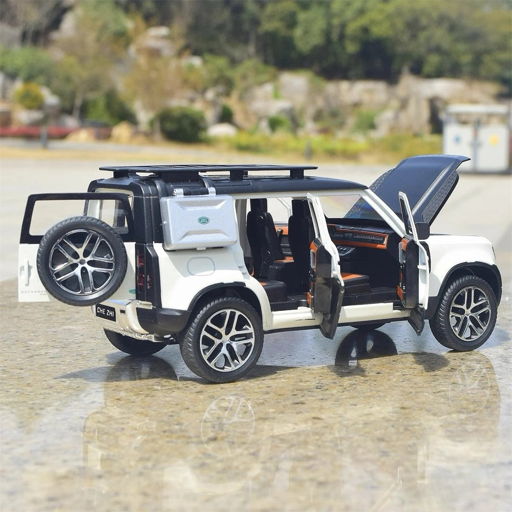 [TOY] 1:24 Land Rover 2020 Defender 110 bianco modellino di auto Die-Cast