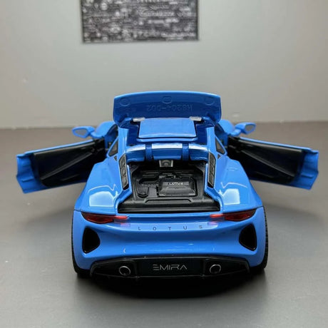 [TOY] 1:24 Lotus 2021 Emira Blue Model Car Die-Cast