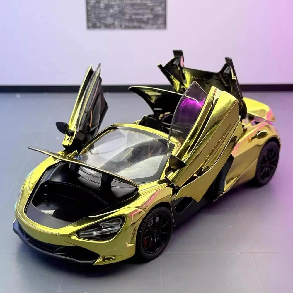 [TOY] 1:24 McLaren 2017 720S Gold Model Car Die-Cast