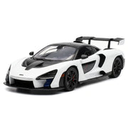 McLaren 2018 Senna blanc 1:24 – voiture miniature en métal moulé pour exposition