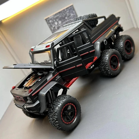 [TOY] 1:24 Mercedes-AMG 2013 G63 6x6 Off Road nero modellino di auto Die-Cast