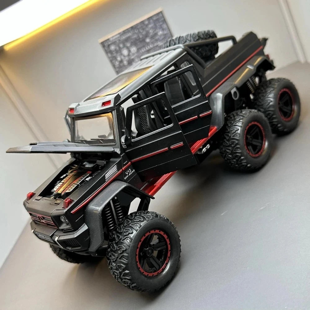 [TOY] 1:24 Mercedes-AMG 2013 G63 6x6 Off Road Black Model Car Die-Cast