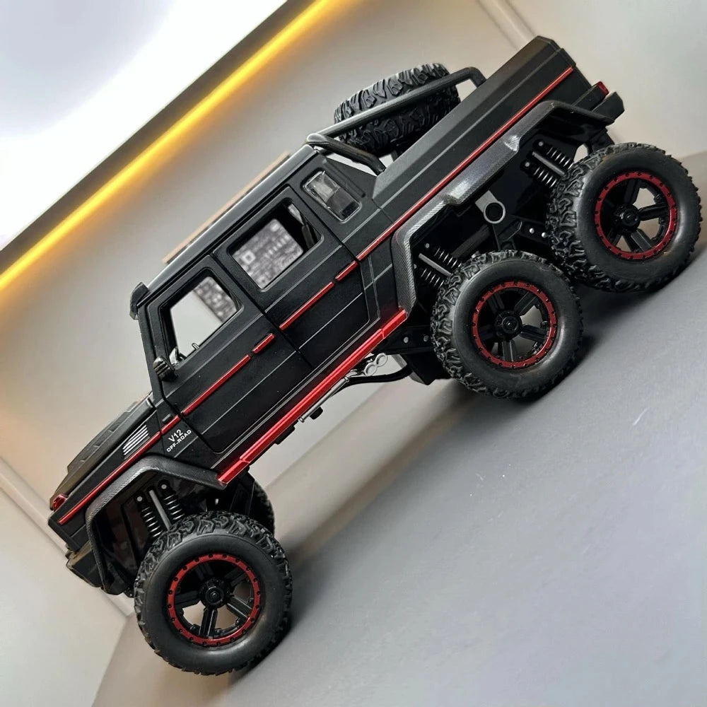 [TOY] 1:24 Mercedes-AMG 2013 G63 6x6 Off Road Black Model Car Die-Cast