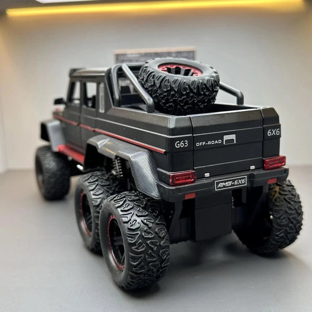 [TOY] 1:24 Mercedes-AMG 2013 G63 6x6 Off Road Black Model Car Die-Cast