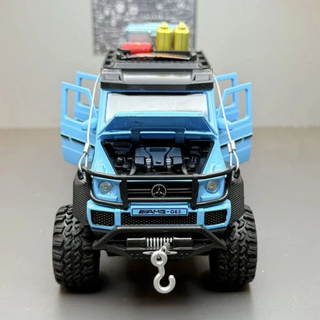 [TOY] 1:24 Mercedes-AMG 2013 G63 6x6 Off Road bleu voiture miniature Die-Cast