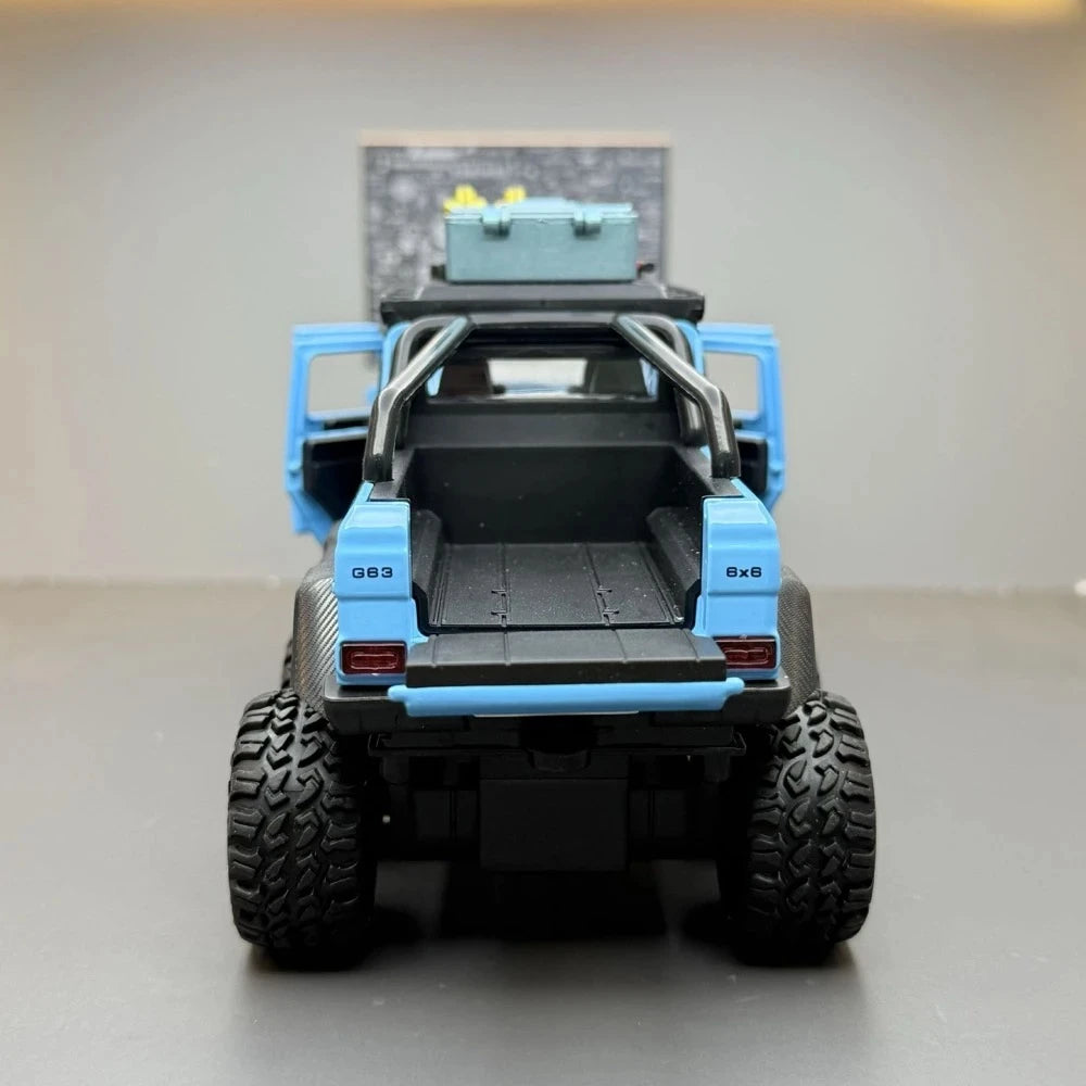 [TOY] 1:24 Mercedes-AMG 2013 G63 6x6 Off Road blauw modelauto Die-Cast