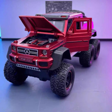 [TOY] 1:24 Mercedes-AMG 2013 G63 6x6 Off Road métallisé rouge voiture miniature Die-Cast
