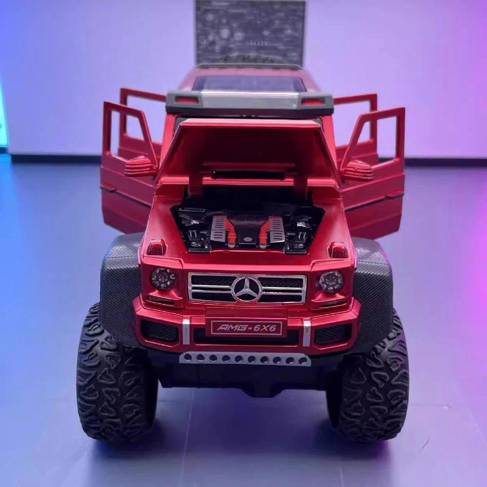 [TOY] 1:24 Mercedes-AMG 2013 G63 6x6 Off Road métallisé rouge voiture miniature Die-Cast