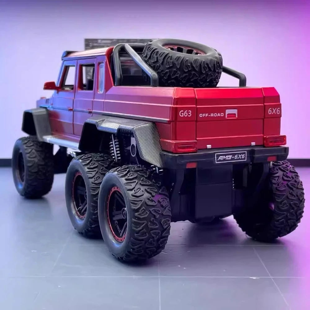 [TOY] 1:24 Mercedes-AMG 2013 G63 6x6 Off Road métallisé rouge voiture miniature Die-Cast