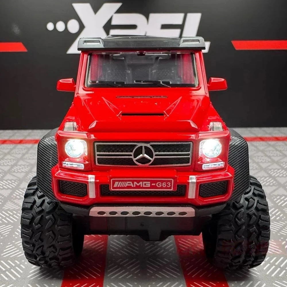 [TOY] 1:24 Mercedes-AMG 2013 G63 6x6 Off Road rood modelauto Die-Cast