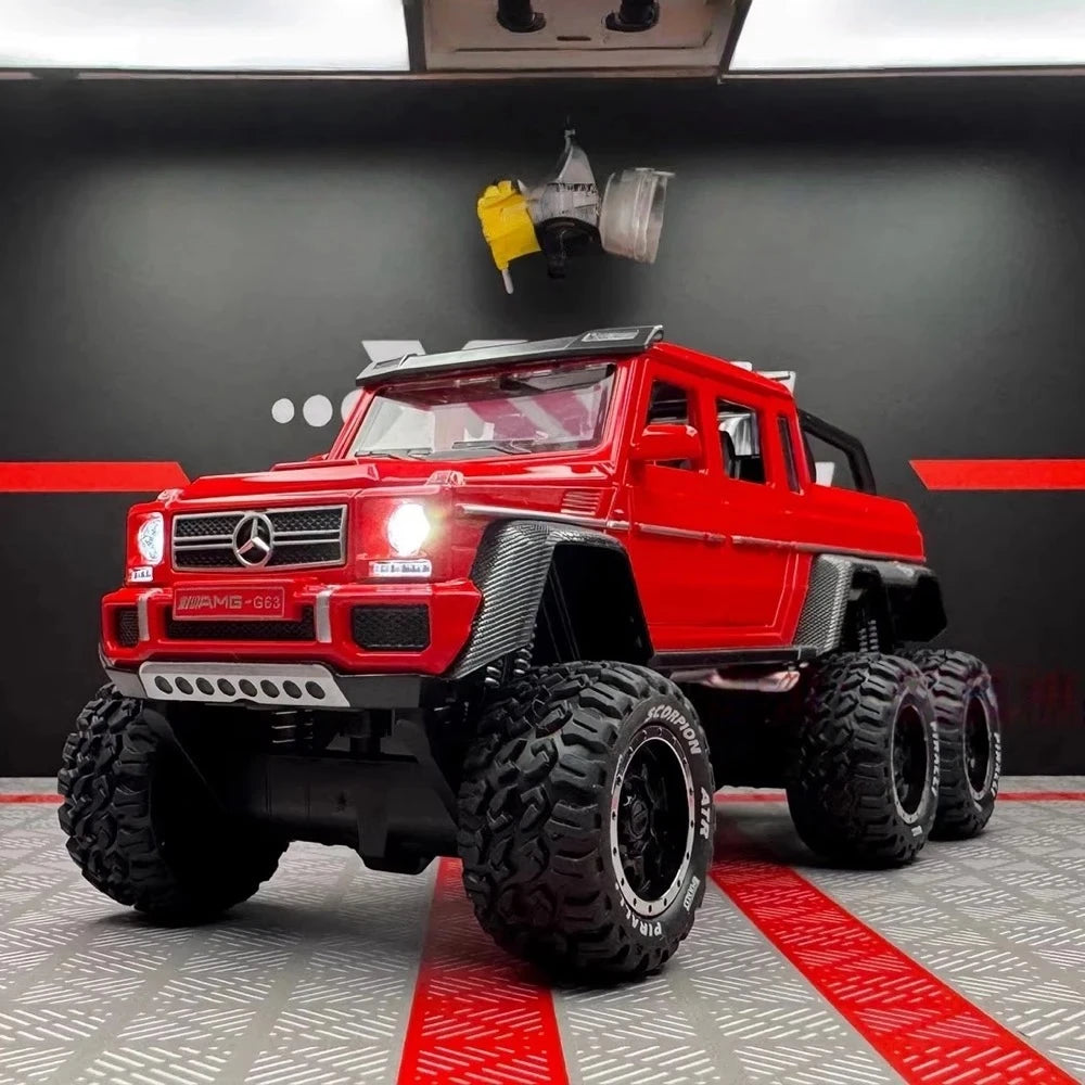 [TOY] 1:24 Mercedes-AMG 2013 G63 6x6 Off Road rood modelauto Die-Cast