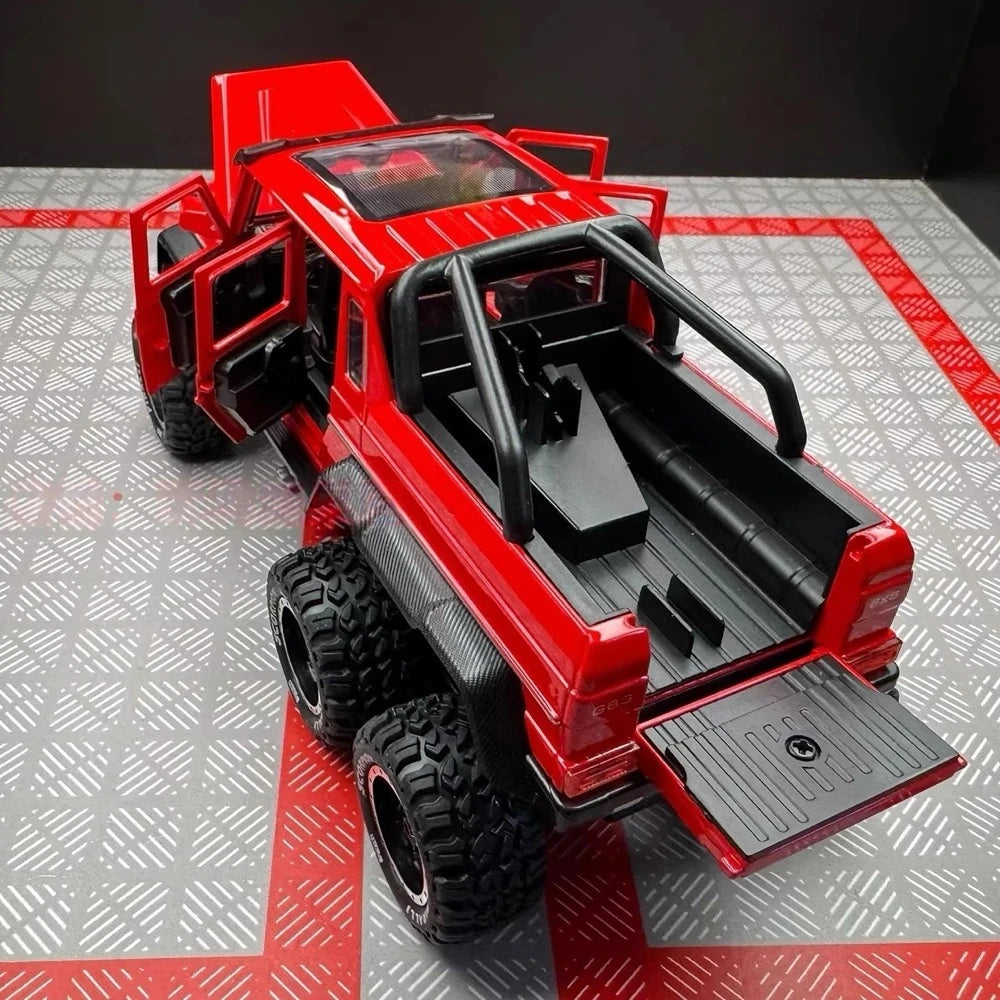 [TOY] 1:24 Mercedes-AMG 2013 G63 6x6 Off Road rood modelauto Die-Cast