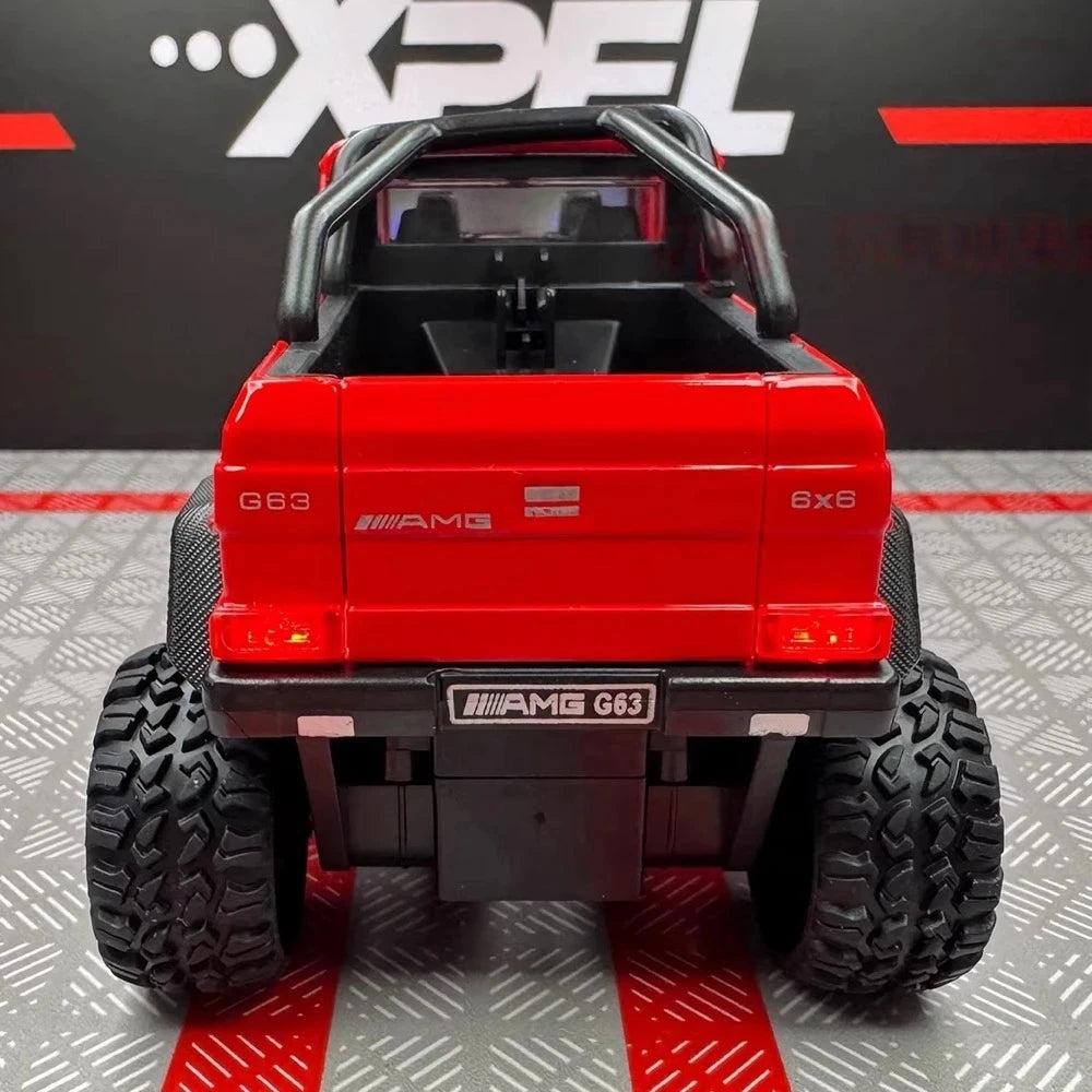 [TOY] 1:24 Mercedes-AMG 2013 G63 6x6 Off Road rood modelauto Die-Cast