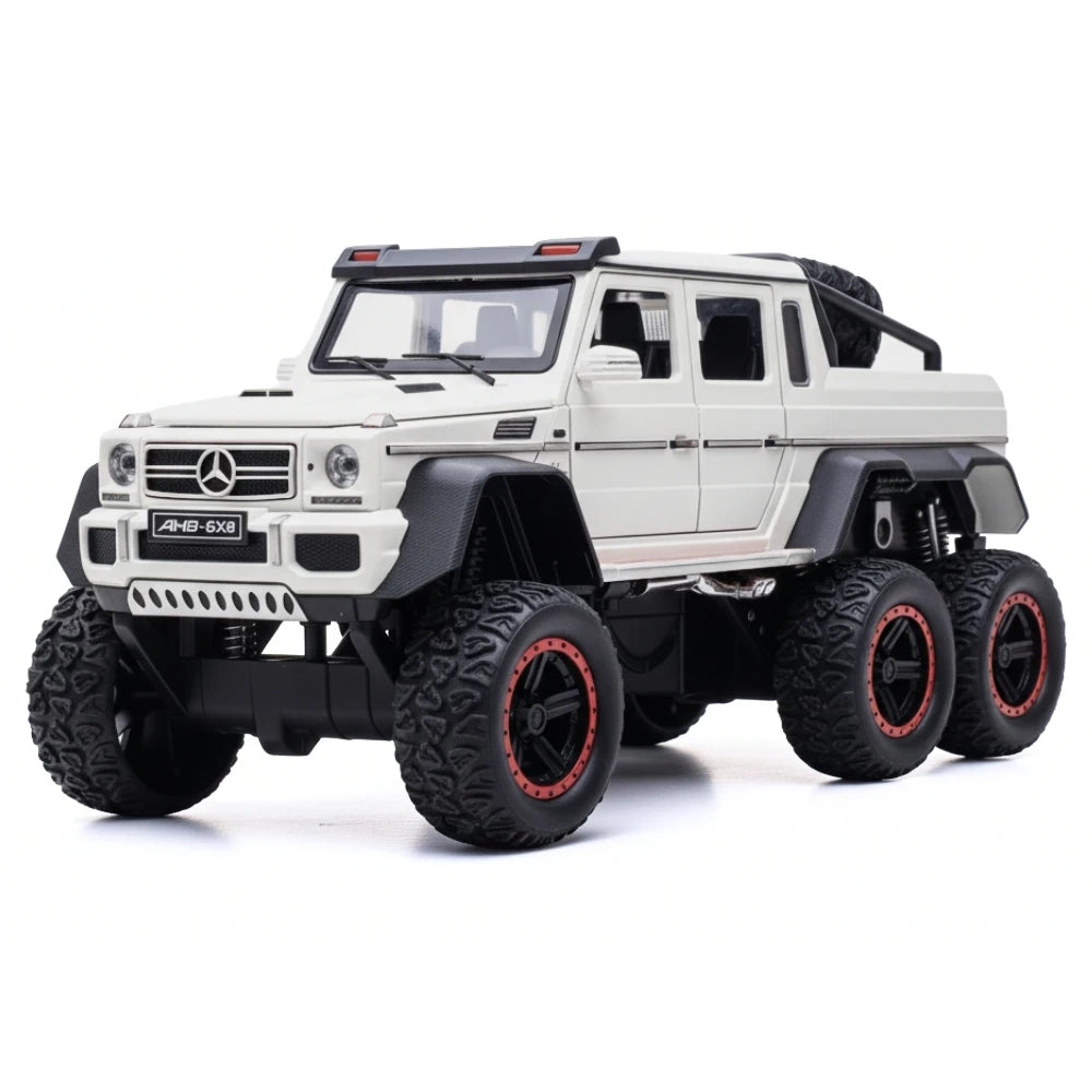 [TOY] 1:24 Mercedes-AMG 2013 G63 6x6 Off Road White Model Car Die-Cast