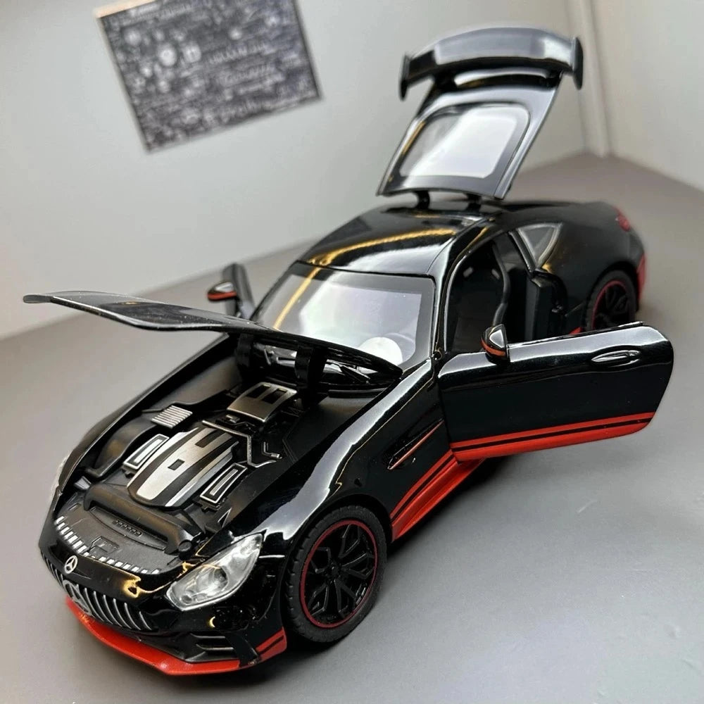 [TOY] 1:24 Mercedes-AMG 2018 GT R Black Model Car Die-Cast