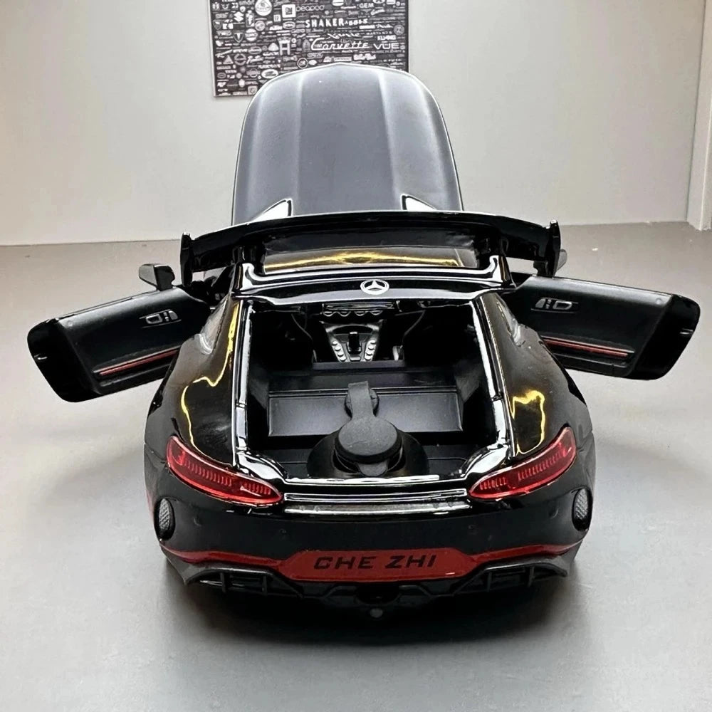 [TOY] 1:24 Mercedes-AMG 2018 GT R Black Model Car Die-Cast