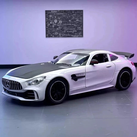[TOY] 1:24 Mercedes-AMG 2018 GT R White Model Car Die-Cast