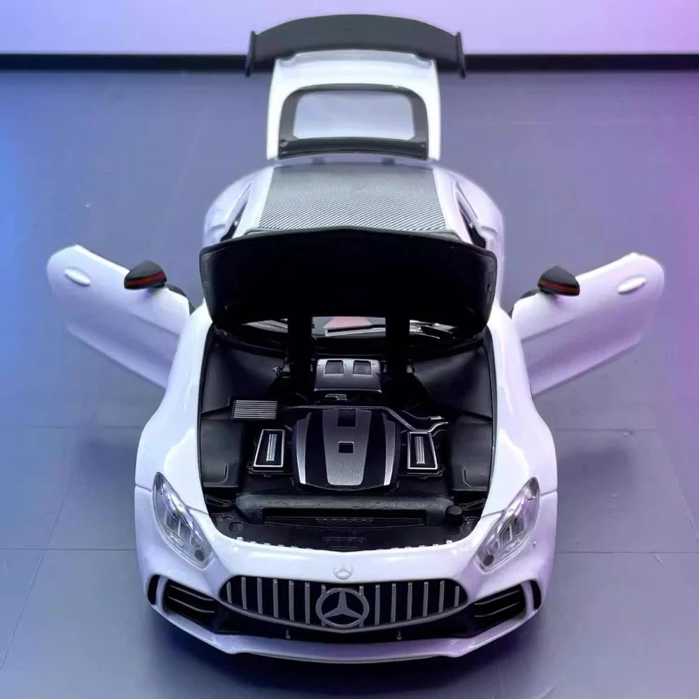 [TOY] 1:24 Mercedes-AMG 2018 GT R blanc voiture miniature Die-Cast