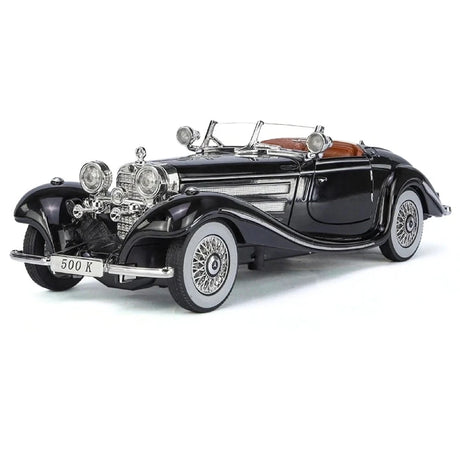 [TOY] 1:24 Mercedes-Benz 1936 500K nero modellino di auto Die-Cast