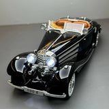 [TOY] 1:24 Mercedes-Benz 1936 500K Black Model Car Die-Cast