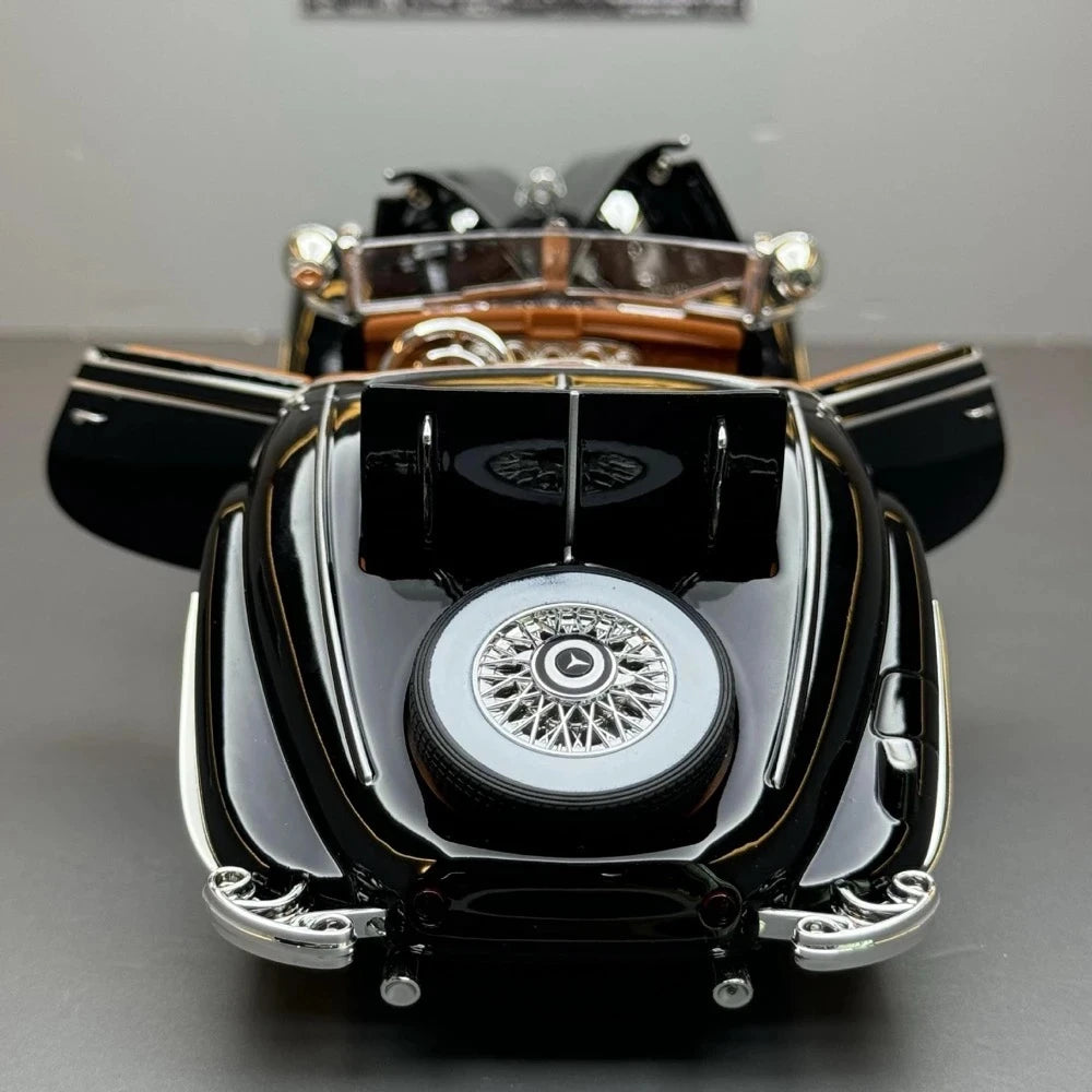 [TOY] 1:24 Mercedes-Benz 1936 500K Black Model Car Die-Cast