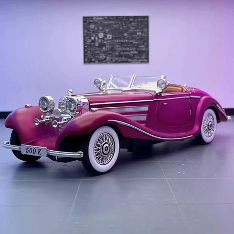[TOY] 1:24 Mercedes-Benz 1936 500K Purple Model Car Die-Cast
