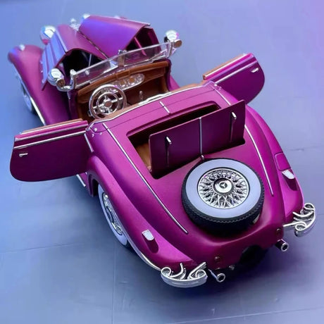 [TOY] 1:24 Mercedes-Benz 1936 500K Purple Model Car Die-Cast