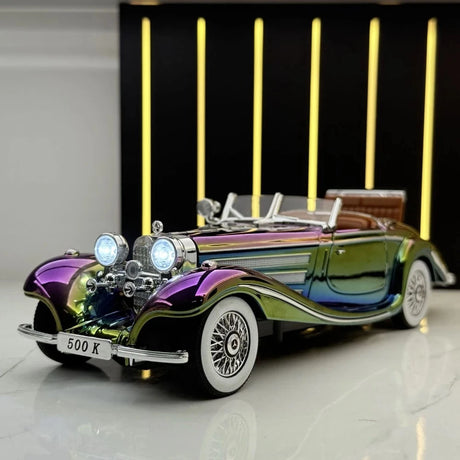 [TOY] 1:24 Mercedes-Benz 1936 500K Purple Gradient Model Car Die-Cast