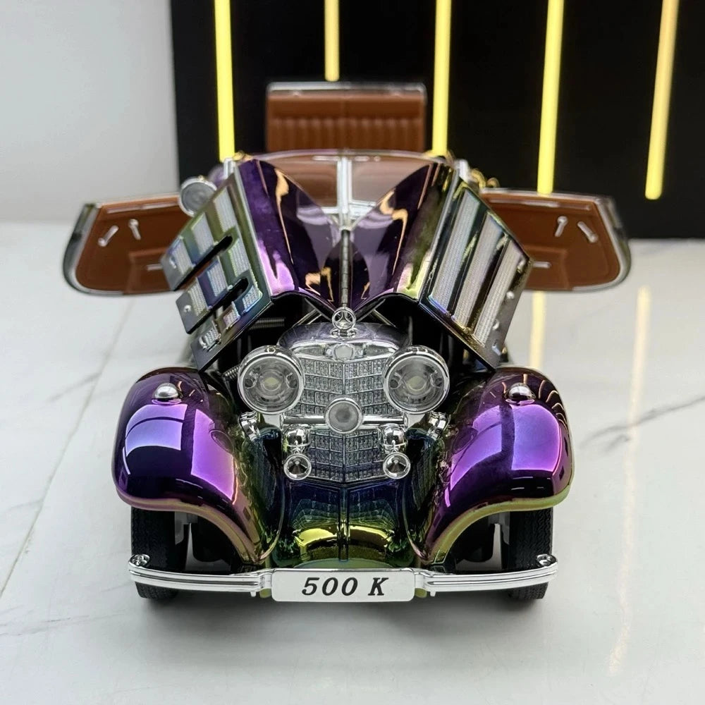 [TOY] 1:24 Mercedes-Benz 1936 500K violet Gradient voiture miniature Die-Cast