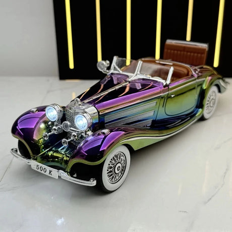 [TOY] 1:24 Mercedes-Benz 1936 500K Purple Gradient Model Car Die-Cast