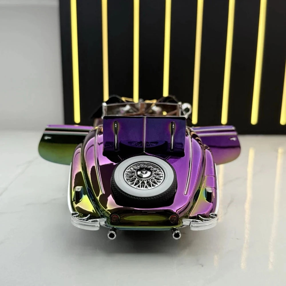 [TOY] 1:24 Mercedes-Benz 1936 500K violet Gradient voiture miniature Die-Cast