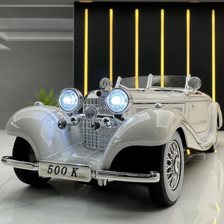 [TOY] 1:24 Mercedes-Benz 1936 500K White Model Car Die-Cast
