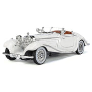 Mercedes-Benz 1936 500K blanc 1:24 – voiture miniature en métal moulé pour exposition