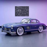 [TOY] 1:24 Mercedes-Benz 1954 300SL sininen pienoismalli Die-Cast