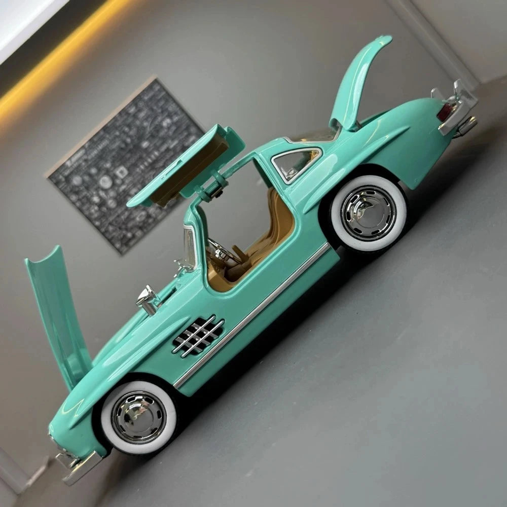 [TOY] 1:24 Mercedes-Benz 1954 300SL Cyan voiture miniature Die-Cast