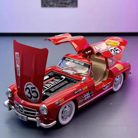 [TOY] 1:24 Mercedes-Benz 1954 300SL Red #35 Model Car Die-Cast