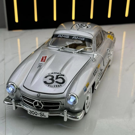 [TOY] 1:24 Mercedes-Benz 1954 300SL Silver #35 Model Car Die-Cast