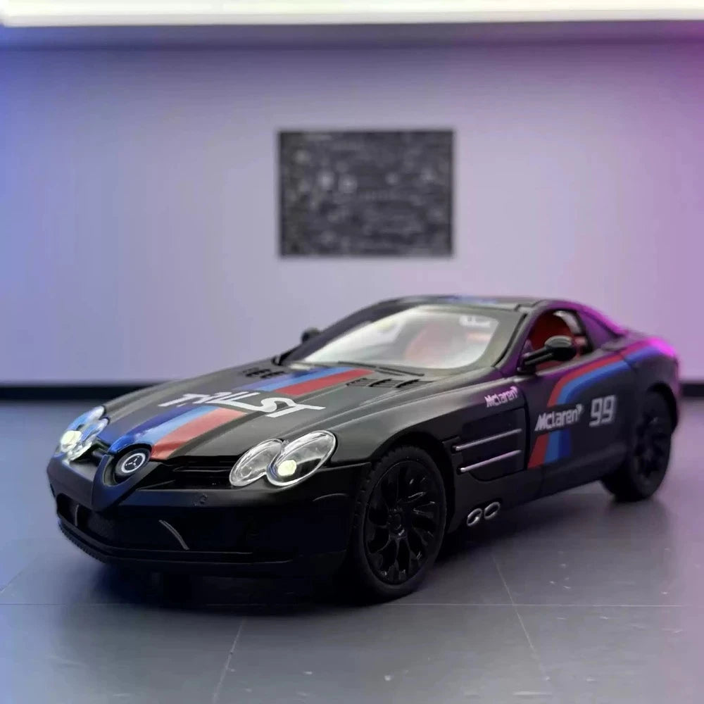 [TOY] 1:24 Mercedes-Benz 2006 SLR McLaren 722 S Black Model Car Die-Cast