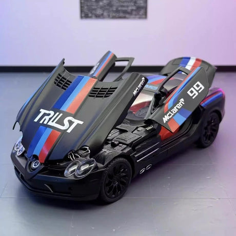 [TOY] 1:24 Mercedes-Benz 2006 SLR McLaren 722 S Black Model Car Die-Cast