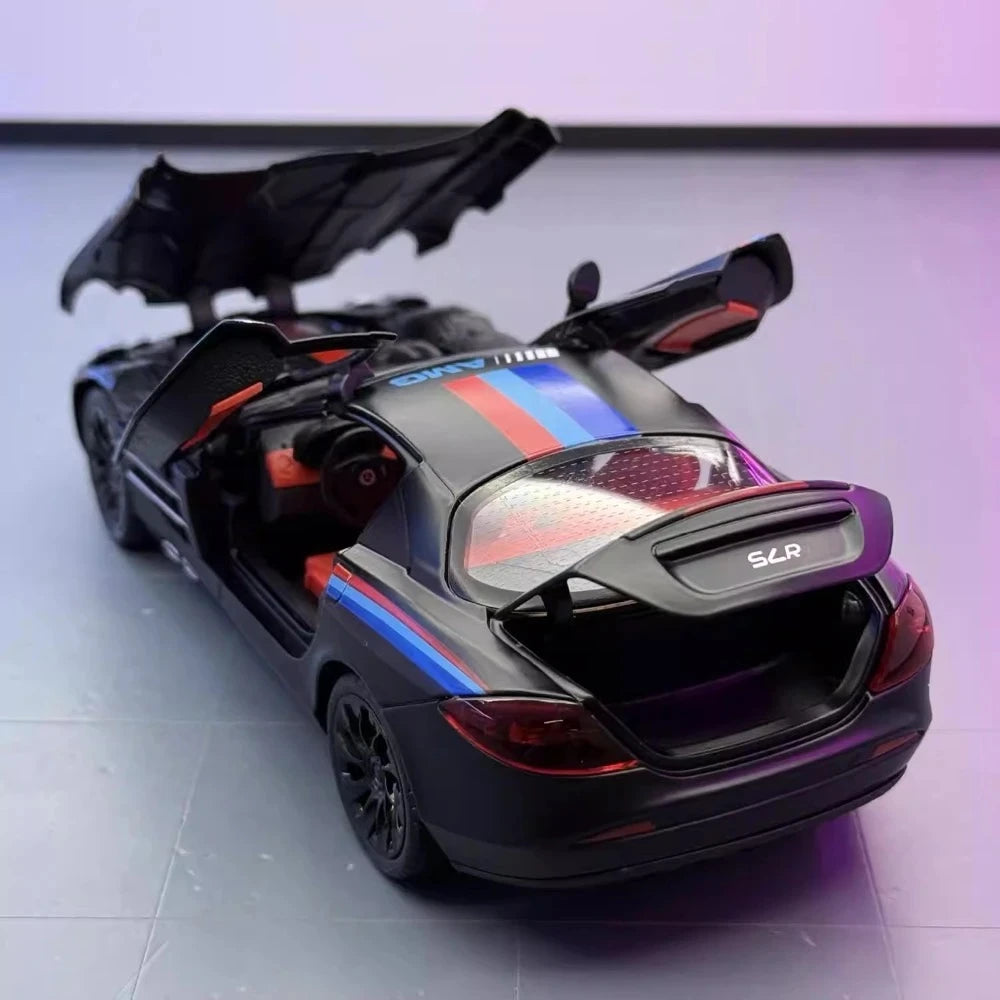 [TOY] 1:24 Mercedes-Benz 2006 SLR McLaren 722 S Black Model Car Die-Cast
