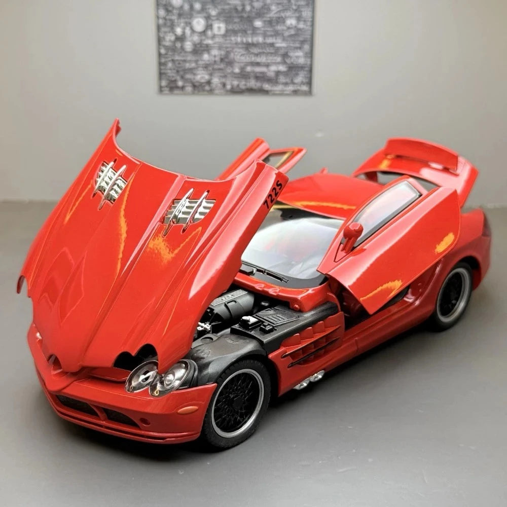 [TOY] 1:24 Mercedes-Benz 2006 SLR McLaren 722 S Red Model Car Die-Cast