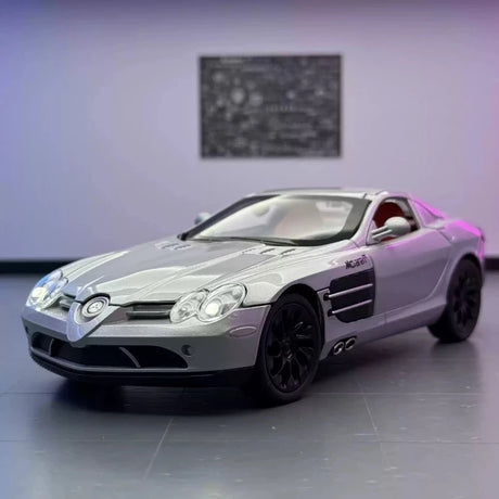 [TOY] 1:24 Mercedes-Benz 2006 SLR McLaren 722 S Silver Model Car Die-Cast