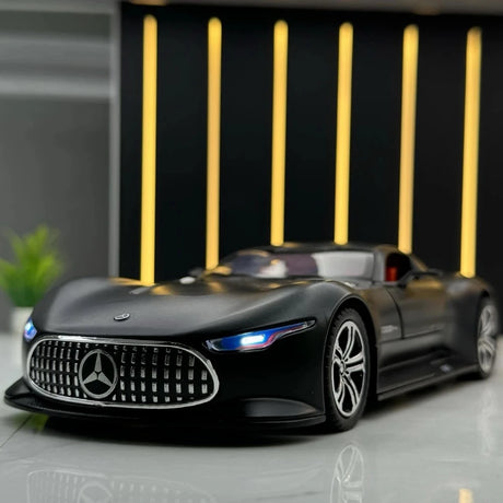 [TOY] 1:24 Mercedes-Benz 2013 AMG Vision Gran Turismo Matte Black Model Car Die-Cast