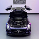 [TOY] 1:24 Mercedes-Benz 2013 SLS AMG Black Series Purple Model Car Die-Cast